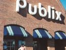 blue awnings at publix