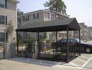 descending staircase awning