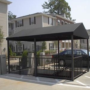 descending staircase awning