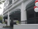 fancy awning with gold lettering