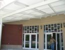 large white entrance covering