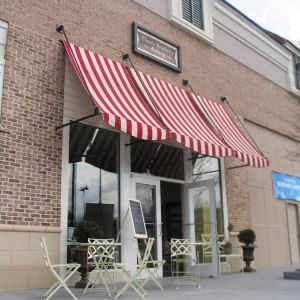 retro striped awnings