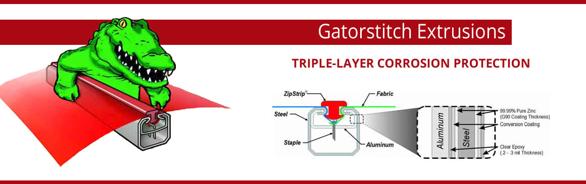 Gatorstitch Extrusions with diagram